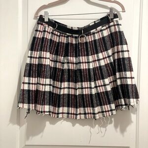 Mini Plaid High Rise Skirt